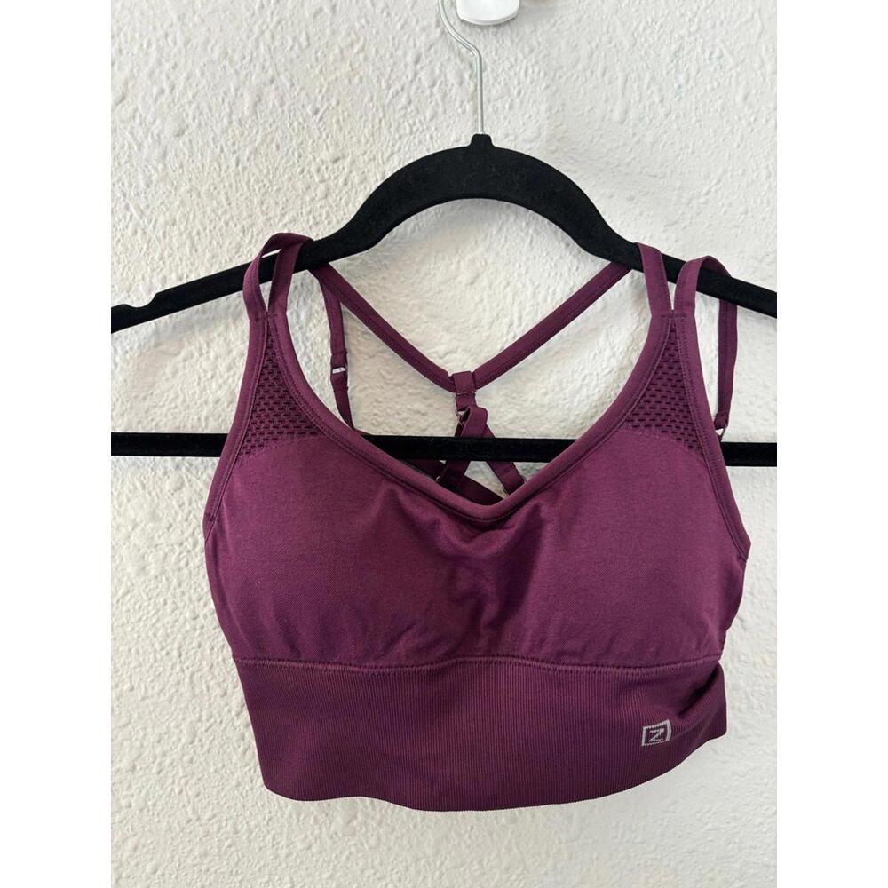 Zobha purple seamless sports bra size S removable pads